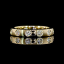 0.77 Cts 14k Yellow Gold Round Shape Eternity Band Eternity Band