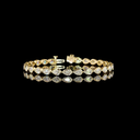 5.91 Cts 14k Yellow Gold Pear Shape Tennis Bracelet