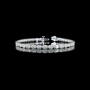 10.54 Cts 14k White Gold Oval Shape Tennis Bracelet
