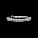 4.18 Cts 14k White Gold Oval Shape Tennis Bracelet