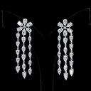 14.29 Cts 14k White Gold Mix Shape Special Earring