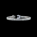 4.9 Cts 14k White Gold Emerald Shape Tennis Bracelet