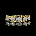 1.24 Cts 18k Yellow Gold Pear Shape 3/4 Band Eternity Band