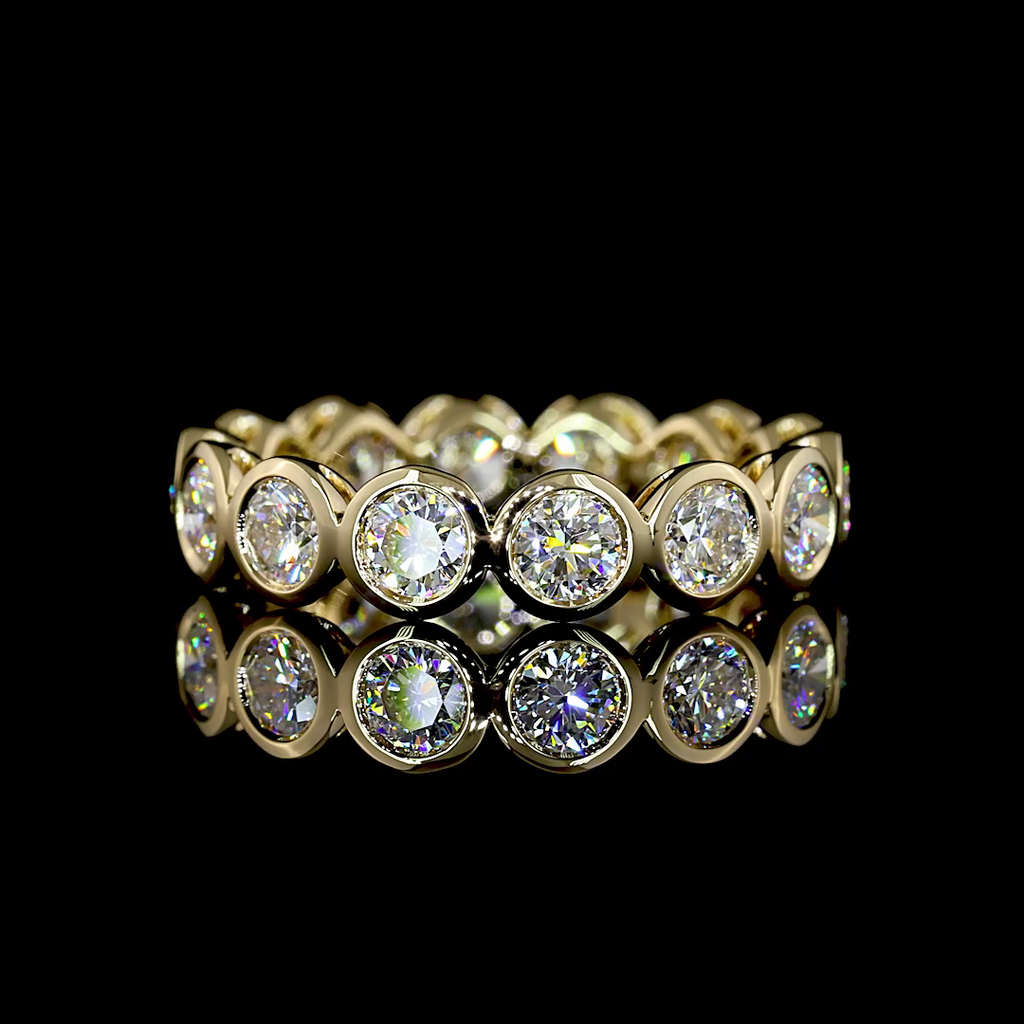 1.86 Cts 14k Yellow Gold Round Shape Eternity Band Eternity Band