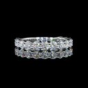 1.54 Cts 14k White Gold Round Shape 3/4 Band Eternity Band