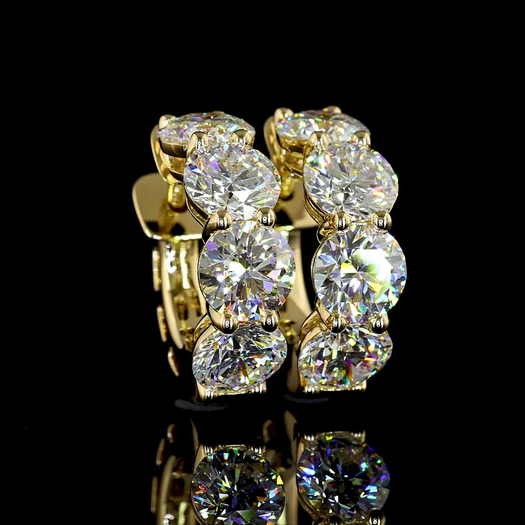 5 Cts 14k Yellow Gold Round Shape Huggies Earring