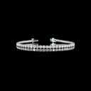 4.99 Cts 14k White Gold Round Shape Tennis Bracelet