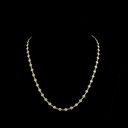 6.4 Cts 14k Yellow Gold Round Shape Station Necklace