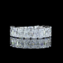 4.59 Cts 14k White Gold Radiant Shape 3/4 Band Eternity Band