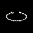 4.17 Cts 18k White Gold Round Shape Station Bracelet