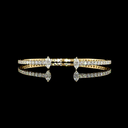 4.33 Cts 14k Yellow Gold Marquise Shape Bangles Bracelet