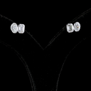 2.05 Cts 14k White Gold Mix Shape Studs Earring
