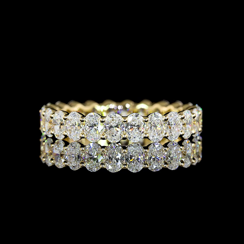 2.39 Cts 14k Yellow Gold Oval Shape Eternity Band Eternity Band