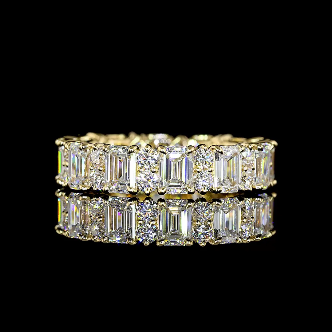 4.1 Cts 14k Yellow Gold Mix Shape Eternity Band Eternity Band