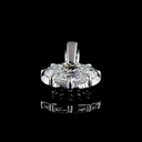 1 Cts 14k White Gold Oval Shape Solitaire Pendant
