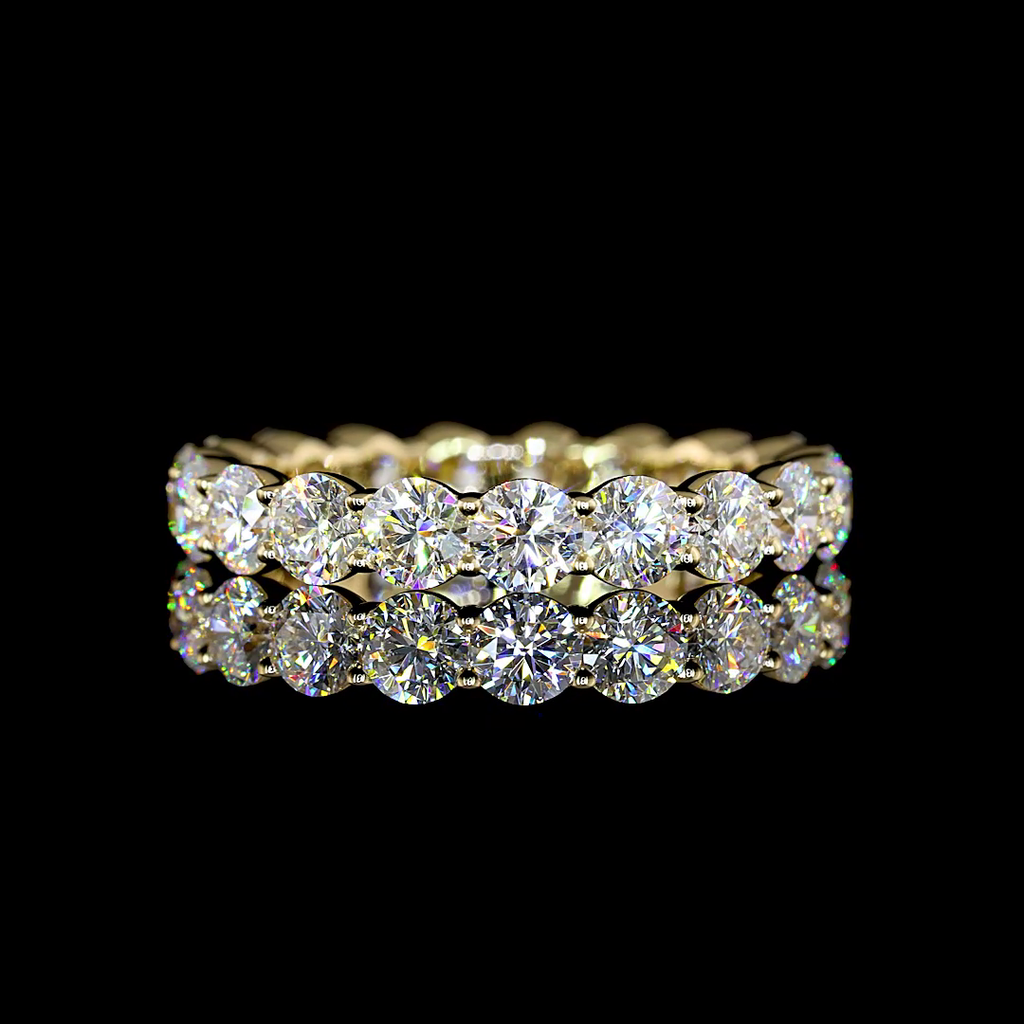 2.92 Cts 14k Yellow Gold Round Shape Eternity Band Eternity Band