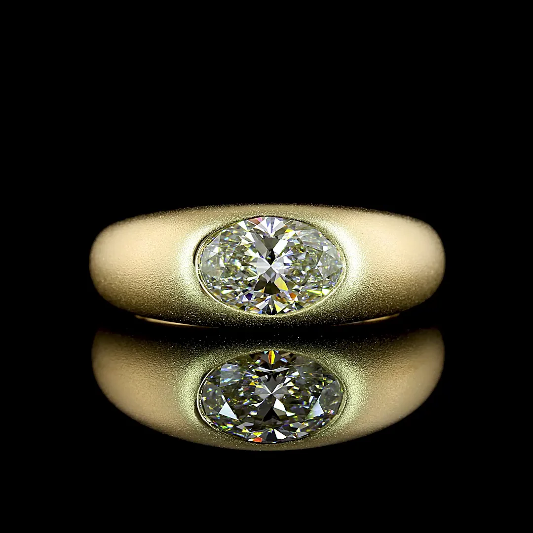 1.23 Cts 14k Yellow Gold Oval Shape Solitaire Ring