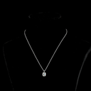 2.19 Cts 14k White Gold Antique Cushion Shape Solitaire Pendant