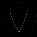 0.25 Cts 14k Yellow Gold Antique Cushion Shape Solitaire Pendant