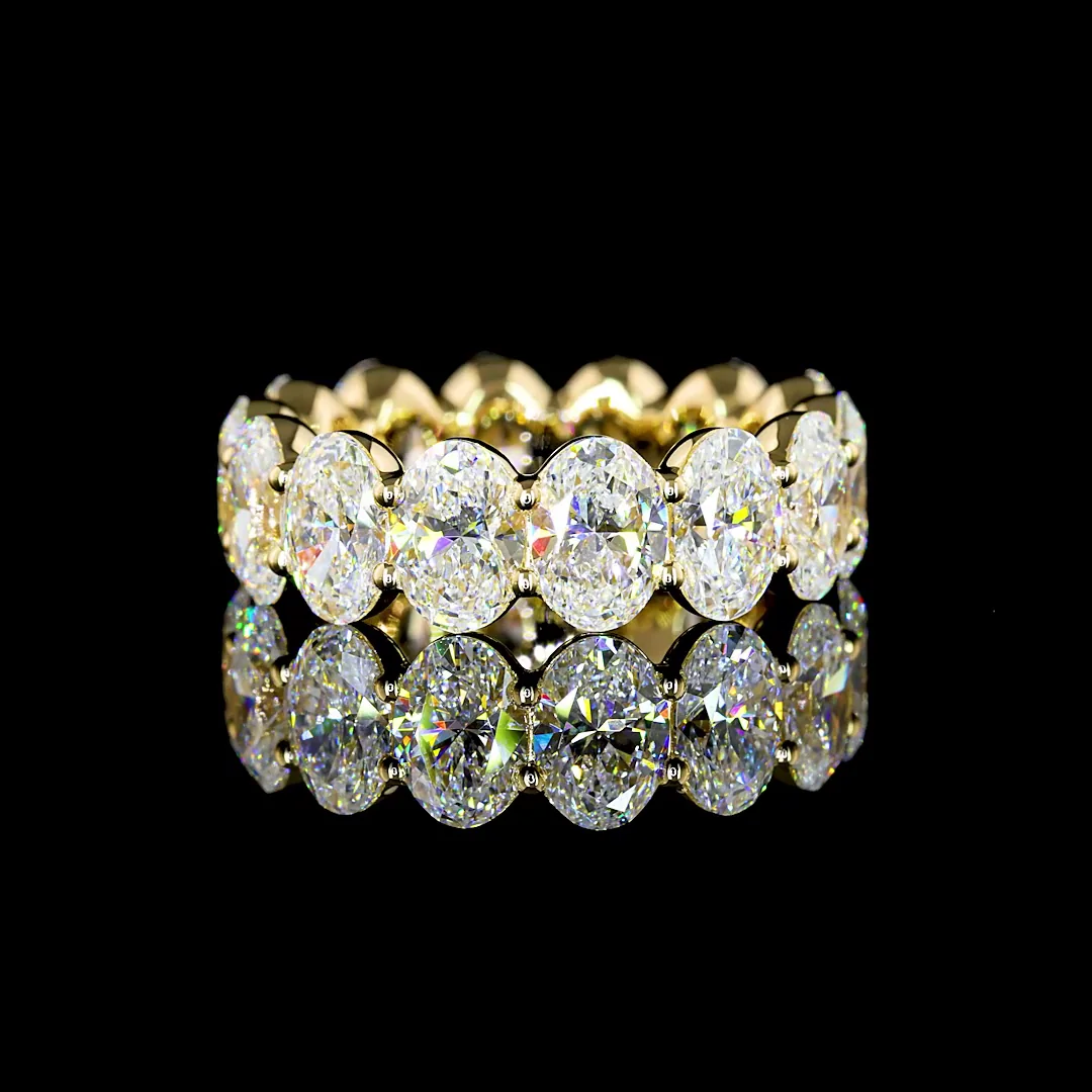 5.6 Cts 14k Yellow Gold Oval Shape Eternity Band Eternity Band