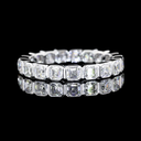1.9 Cts 14k White Gold Asscher Shape Eternity Band Eternity Band