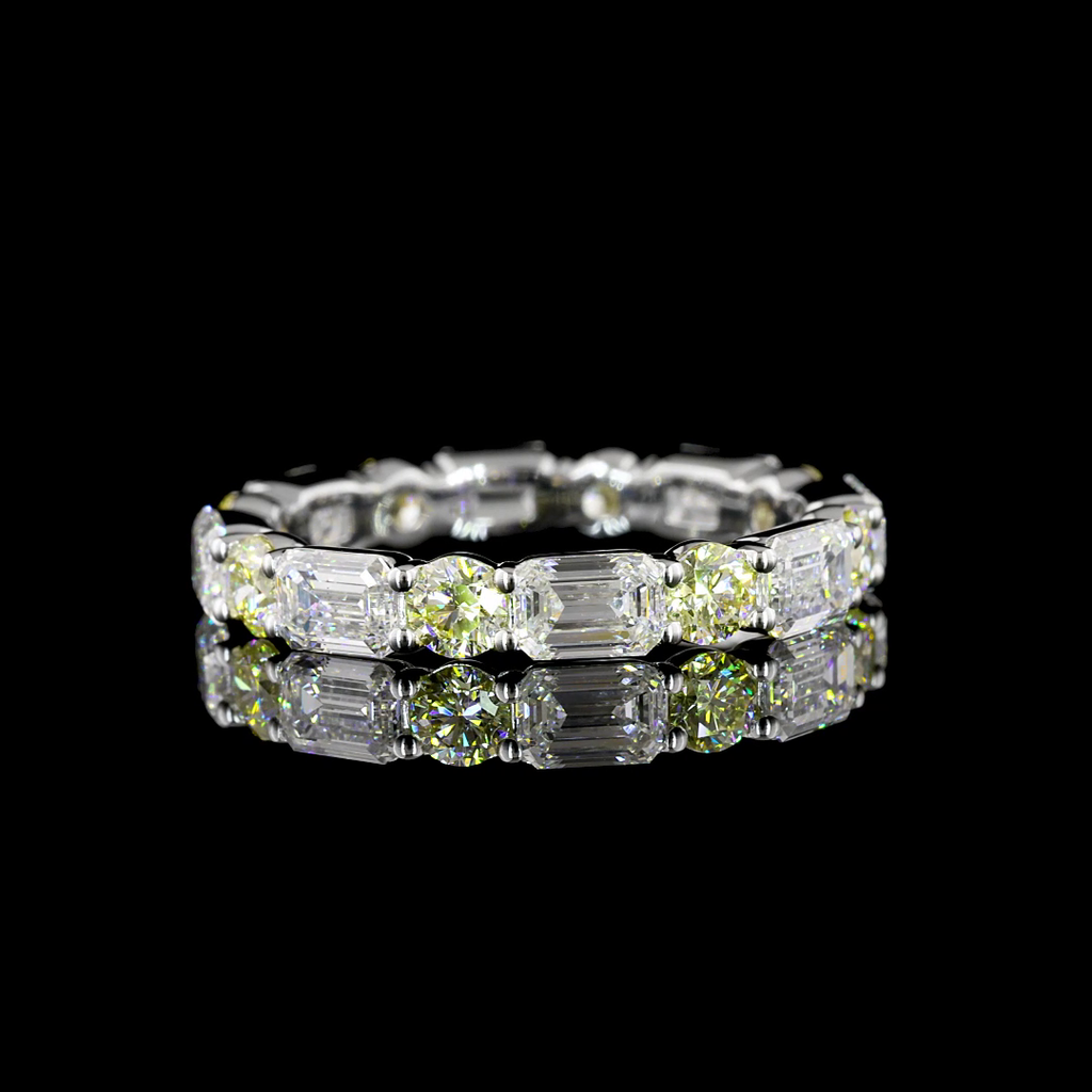 2.86 Cts 14k White Gold Mix Shape Eternity Band Eternity Band