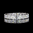 2.72 Cts 14k White Gold Asscher Shape Eternity Band Eternity Band