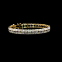 10.13 Cts 14k Yellow Gold Radiant Shape Tennis Bracelet
