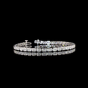 5.01 Cts 14k White Gold Radiant Shape Tennis Bracelet