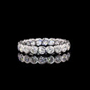 1.12 Cts 14k White Gold Round Shape Eternity Band Eternity Band