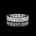 4.97 Cts 14k White Gold Asscher Shape Eternity Band Eternity Band