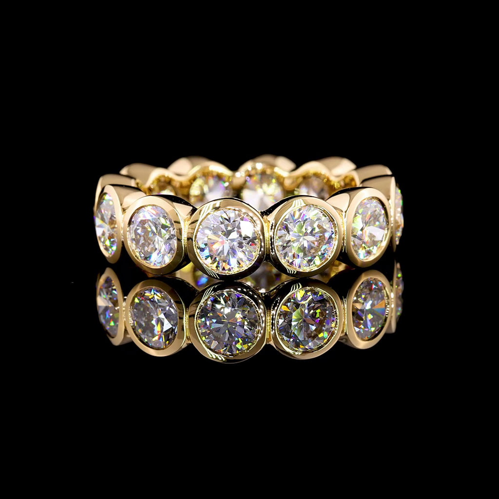 5.02 Cts 14k Yellow Gold Round Shape Eternity Band Eternity Band