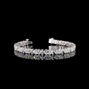 12.07 Cts 14k White Gold Mix Shape Tennis Bracelet