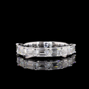 1.94 Cts 14k White Gold Emerald Shape Half Eternity Eternity Band