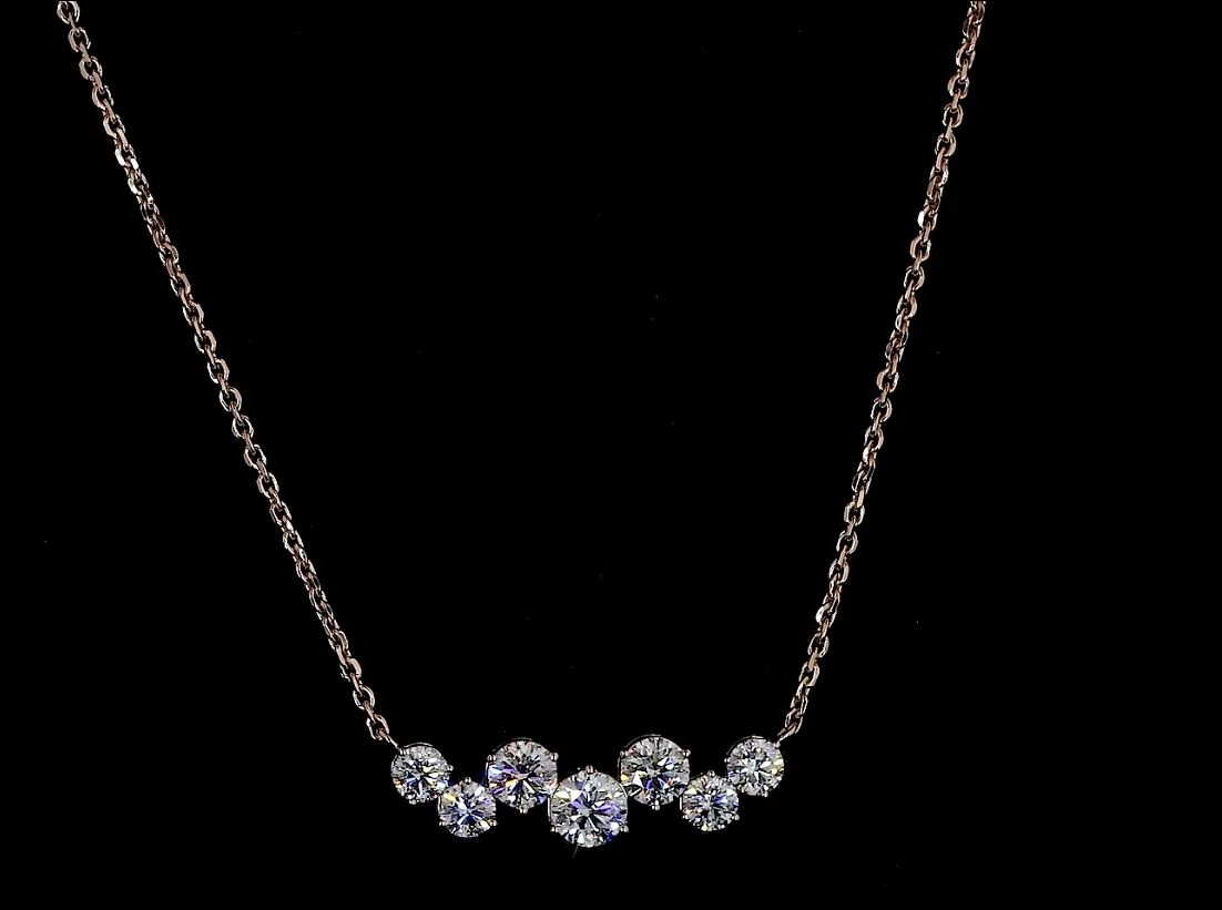 2.01 Cts 14k Rose Gold Round Shape Pendant Pendant