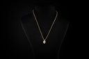 1.51 Cts 14k Yellow Gold Antique Marquise Shape Solitaire Pendant