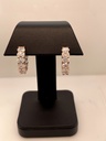 4.26 Cts 14k Rose Gold Oval Shape Huggies Earring