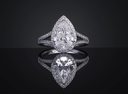 1.99 Cts 14k White Gold Pear Shape Split Shank Ring