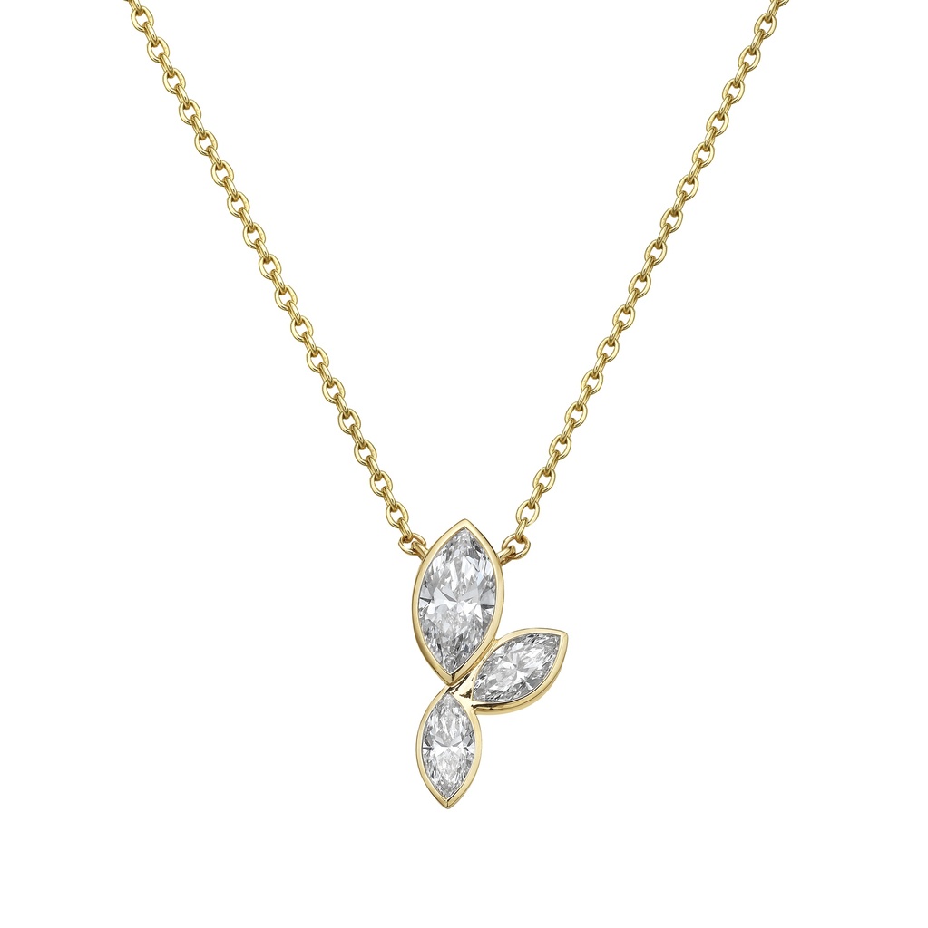 1.59 Cts Marquise Shape Pendant Pendant