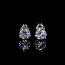 1 Cts 18k White Gold Round Shape Martini Earring