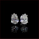 1 Cts 18k White Gold Pear Shape Studs Earring