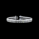 11.36 Cts 14k White Gold Emerald Shape Tennis Bracelet