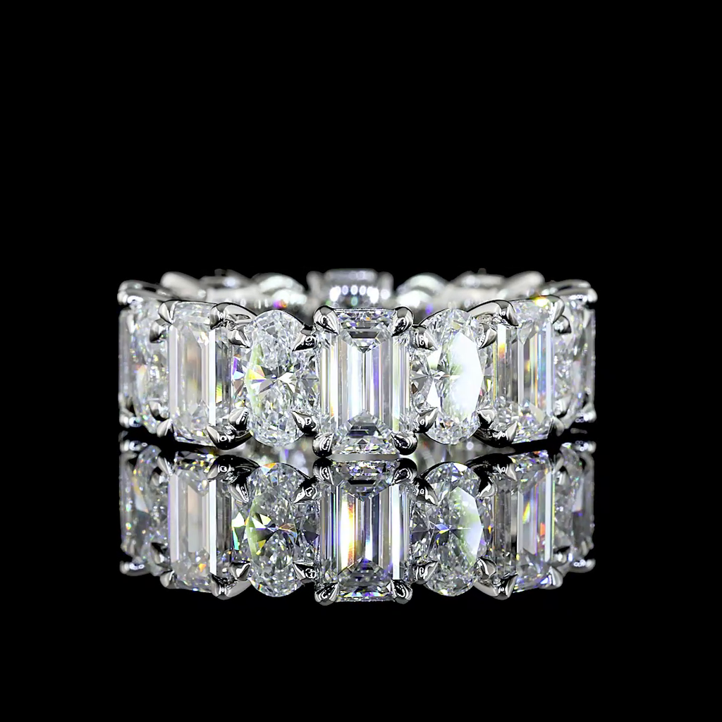7.1 Cts Platinum Mix Shape Eternity Band Eternity Band