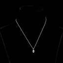 1.06 Cts 14k White Gold Step Marquise Shape Solitaire Pendant