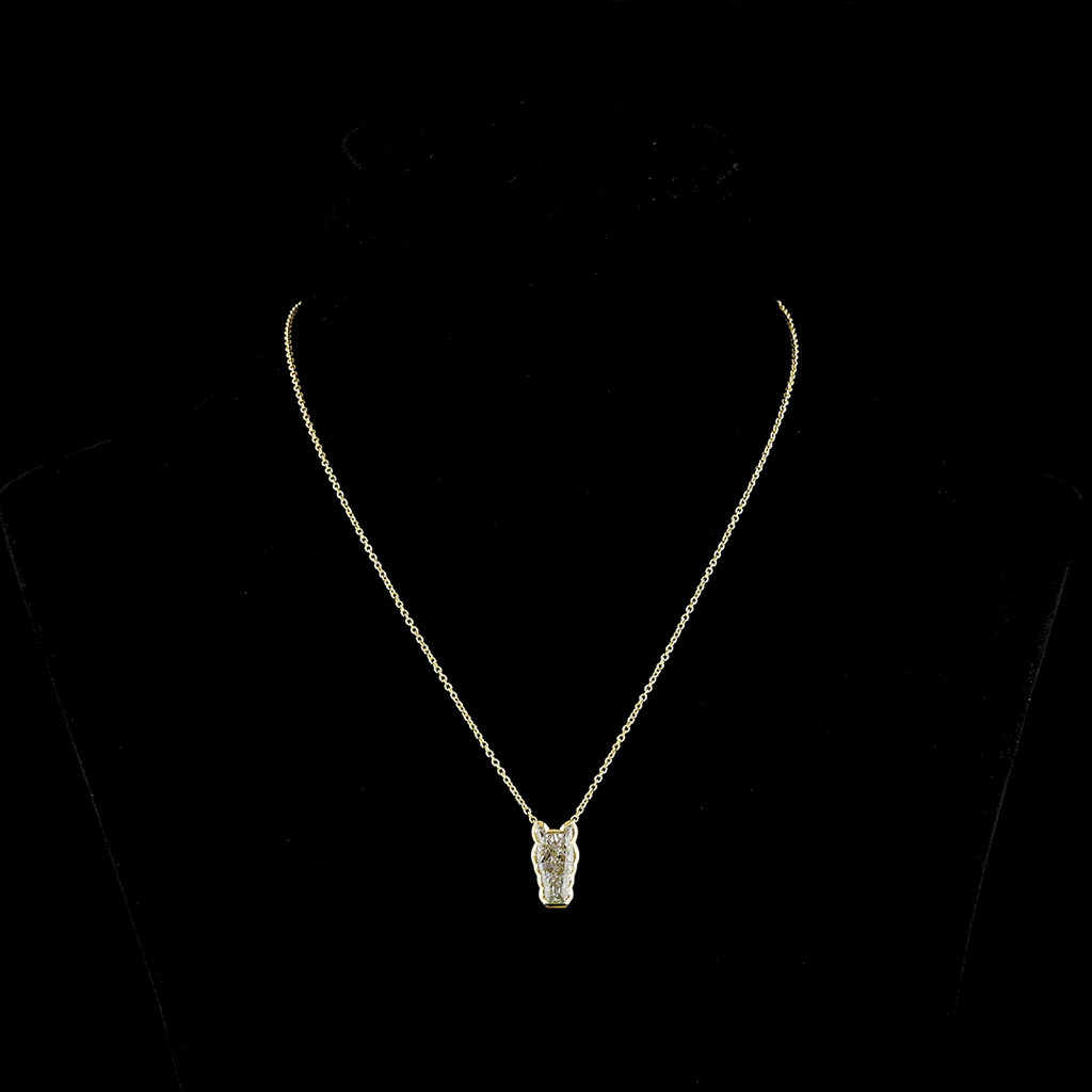 4.27 Cts 18k Yellow Gold Horse Shape Symbol Pendant