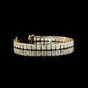 11 Cts 14k Yellow Gold Radiant Shape Tennis Bracelet