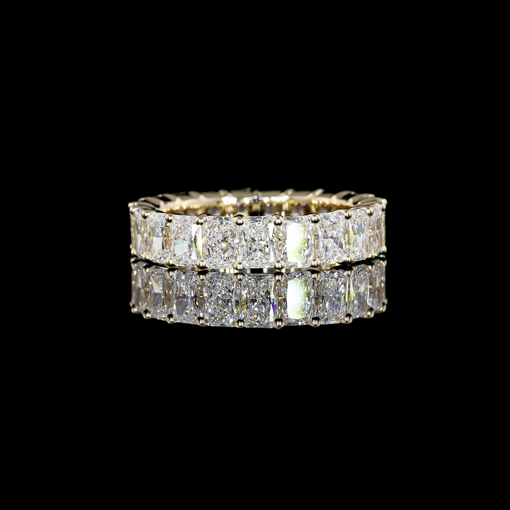 3.99 Cts 14k Yellow Gold Radiant Shape Eternity Band Eternity Band