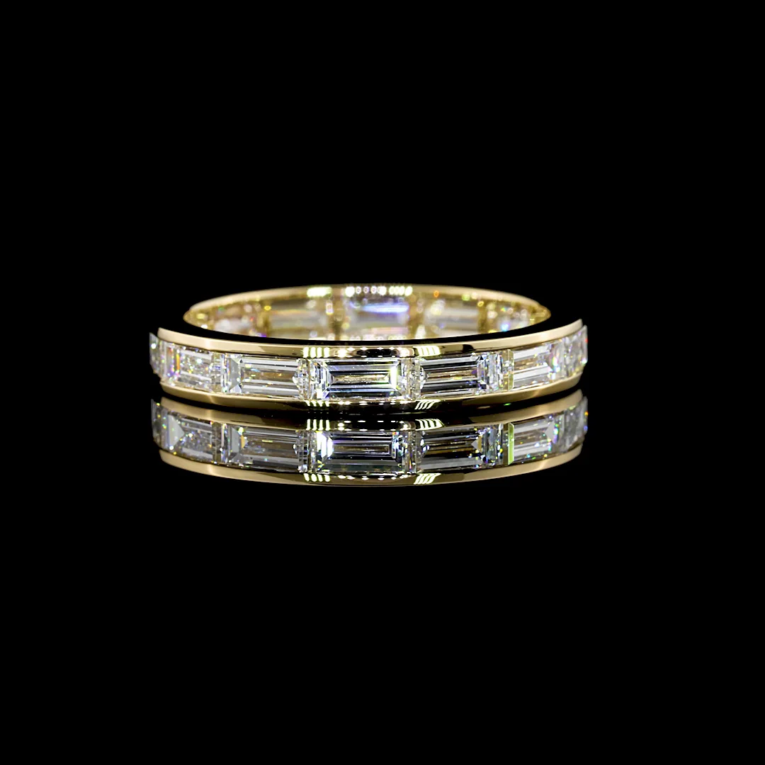 1.97 Cts 14k Yellow Gold Baguette Shape Eternity Band Eternity Band