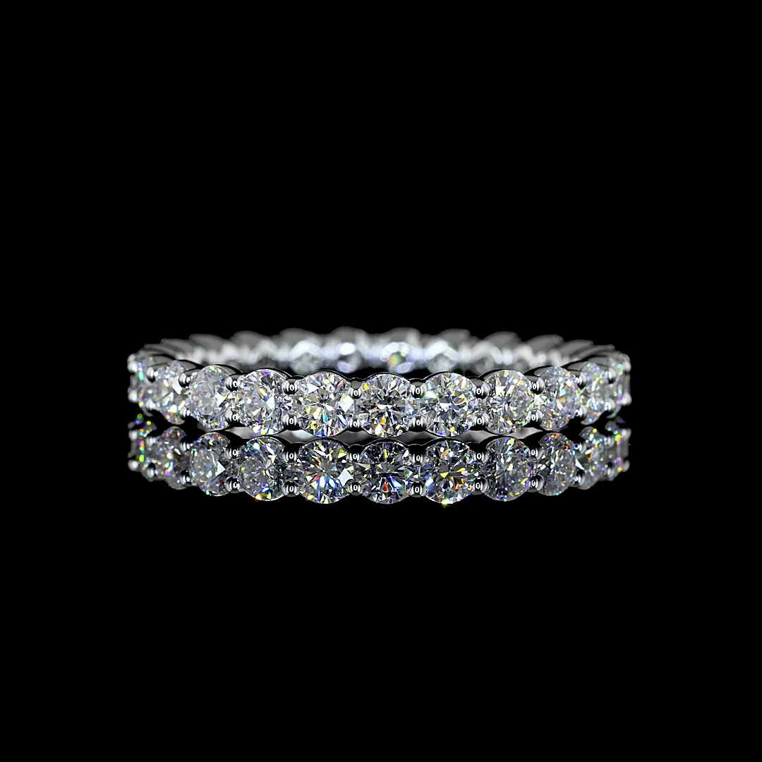 1.85 Cts 18k White Gold Round Shape Eternity Band Eternity Band