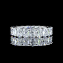 3.72 Cts 14k White Gold Cushion Brilliant Shape Eternity Band Eternity Band